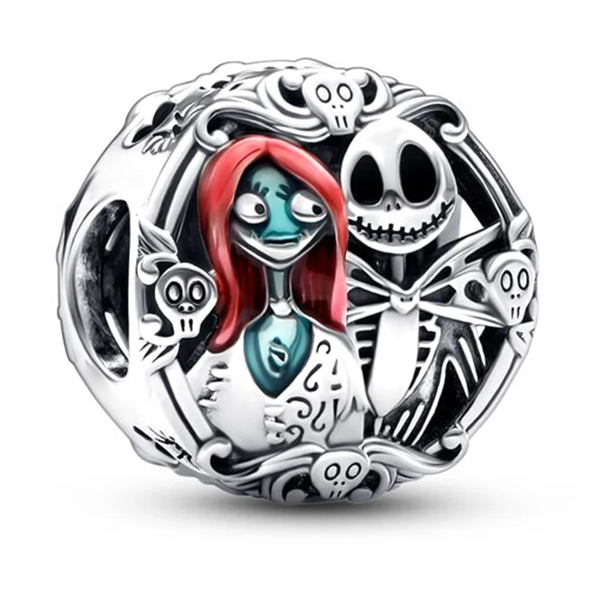 Fit Original Pandora The Nightmare Before Christmas Charms Bracciale Uomo Gioielli Fai Da Te Per Le Donne Disney Sally Jack Skellington Bead