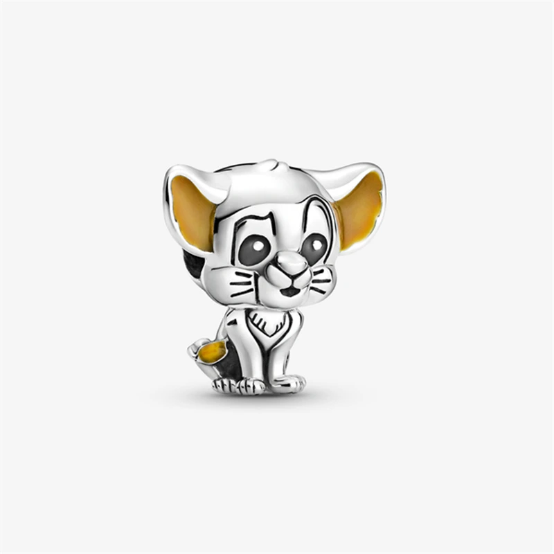 Fit Original Pandora Bracciali Charms Disney Simba Charm Charm Beads Jewelry Berloque