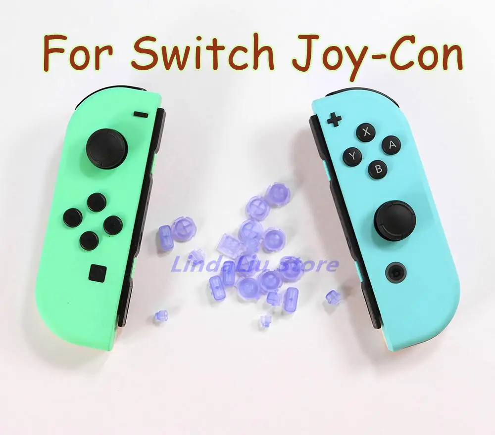 1Set Pulsanti Di Ricambio Completi Di Ricambio Trasparenti Sl Sr Trigger Abxy Tasto Tasti Di Direzione Per Nintendo Switch Ns Joycon Accessori