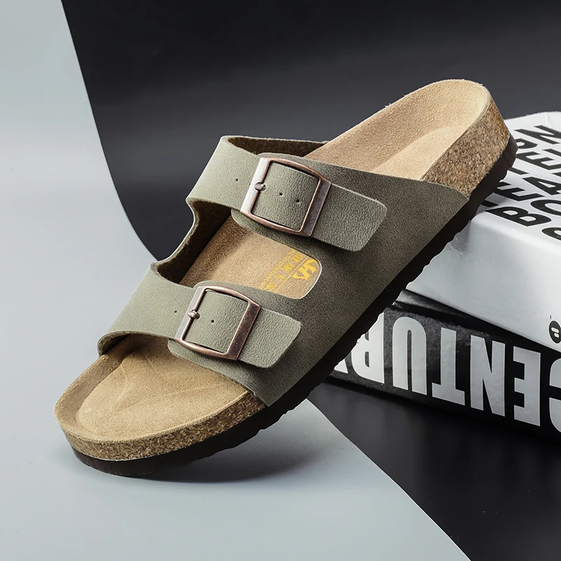 Leather Men Sandals Summer Men'S Sandals Women Slippers Outdoor Beach Casual Shoes Zapatos Hombre Durable Non-Slip Luxury Shoes