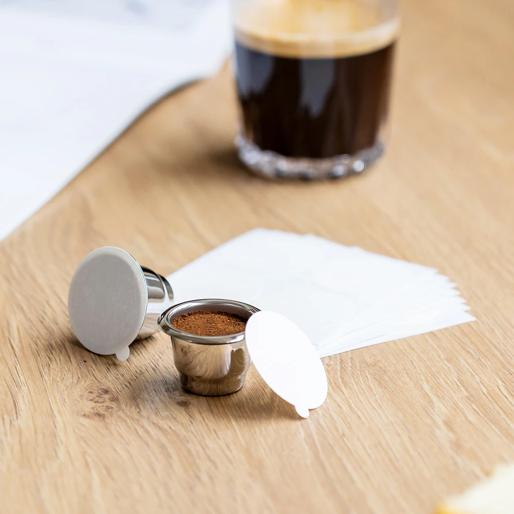 Icafilas Refill Nespresso Coffee Capsule Stick Ricaricabile Nespress Coffee Capsulas Coperchio Per Cialde Filtro Caffè Italiano Riutilizzabile