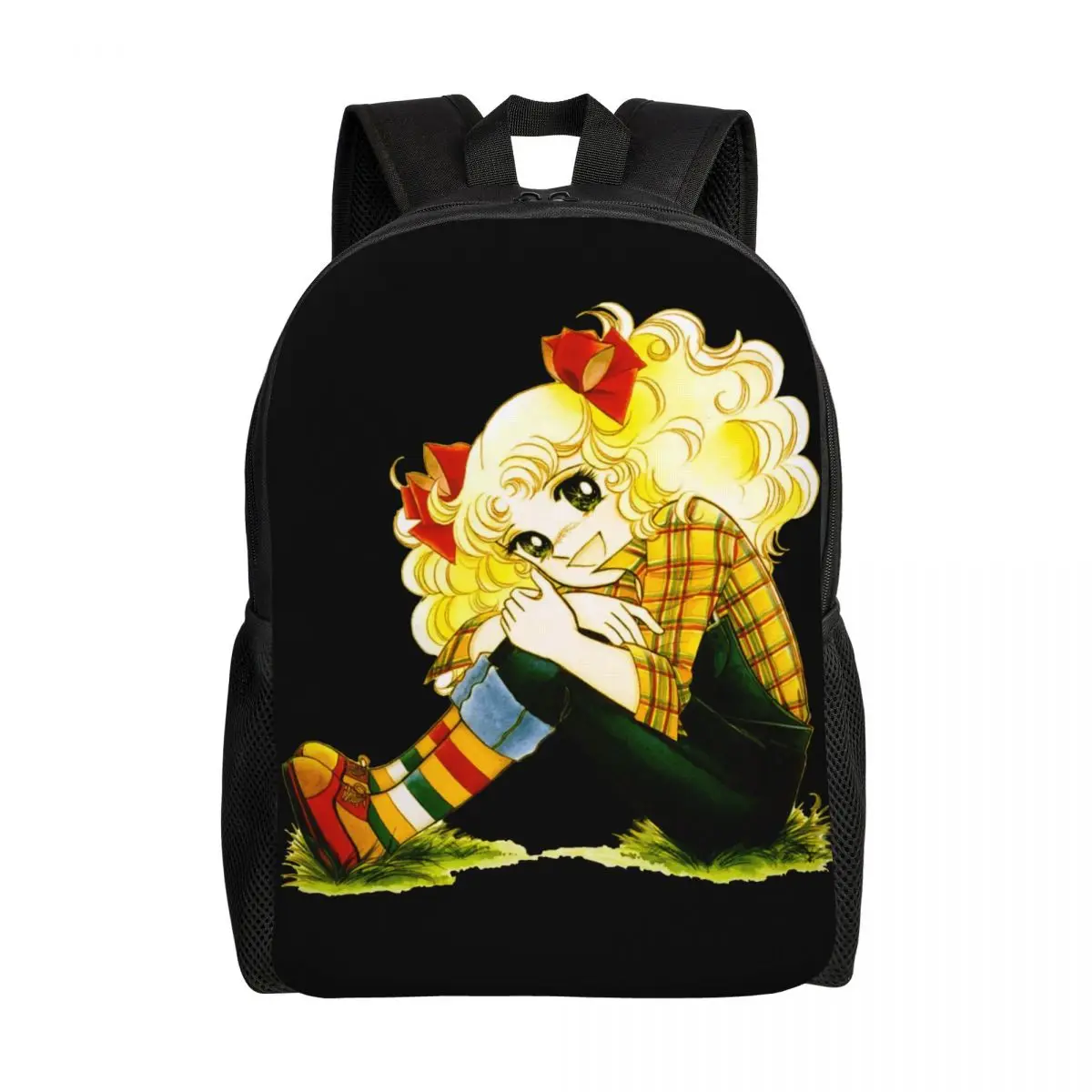 Zaini Candy Candy Per Donna Uomo School College Student Bookbag Adatto A 15 Pollici Laptop Cartoon Anime Manga Bags