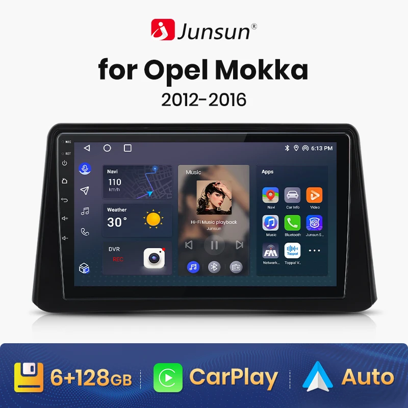Junsun V1 Ai Voice Wireless Carplay Android Auto Radio Per Opel Mokka 2012 - 2016 4G Car Multimedia Gps 2Din Autoradio