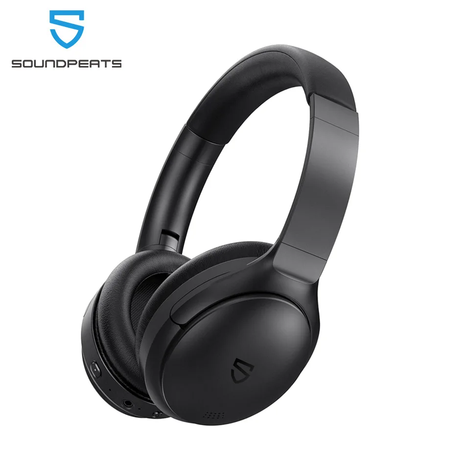 Cuffie Soundpeats Active Noise Cancelling Cuffie Wireless Over Ear Bluetooth 40H Tempo Di Riproduzione, Vestibilità Comoda, Chiamate Chiare