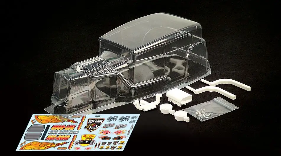 1/10 Rc Pc F1 Hot Rod Funny 257Mm Interasse Guscio Trasparente Per Rc F1 Gt Yokomo Tamiya