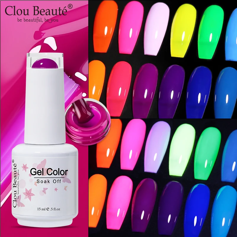 Evidenziare Beaute Solid Gel Nail Polish 15Ml Bianco Latte Neon Green Color Gel Vernice Soak Off Gel Polish Nail Art Semi Permanente Nail