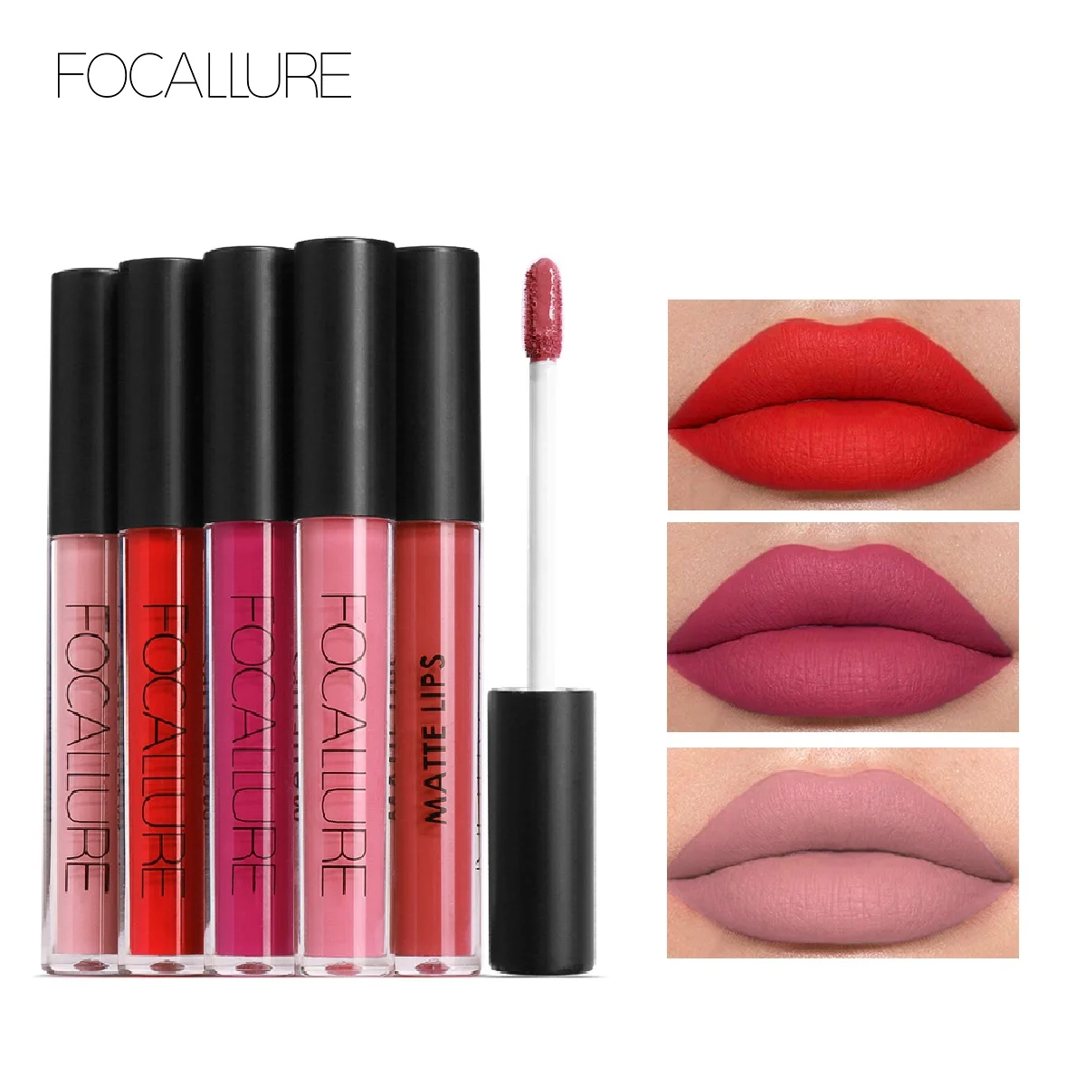 Focallure Waterproof Liquid Lipstick Batom Red Velvet Lip Tint Brown Nude Matte Colorful Lipstick Makeup Cosmetics Maquiagem