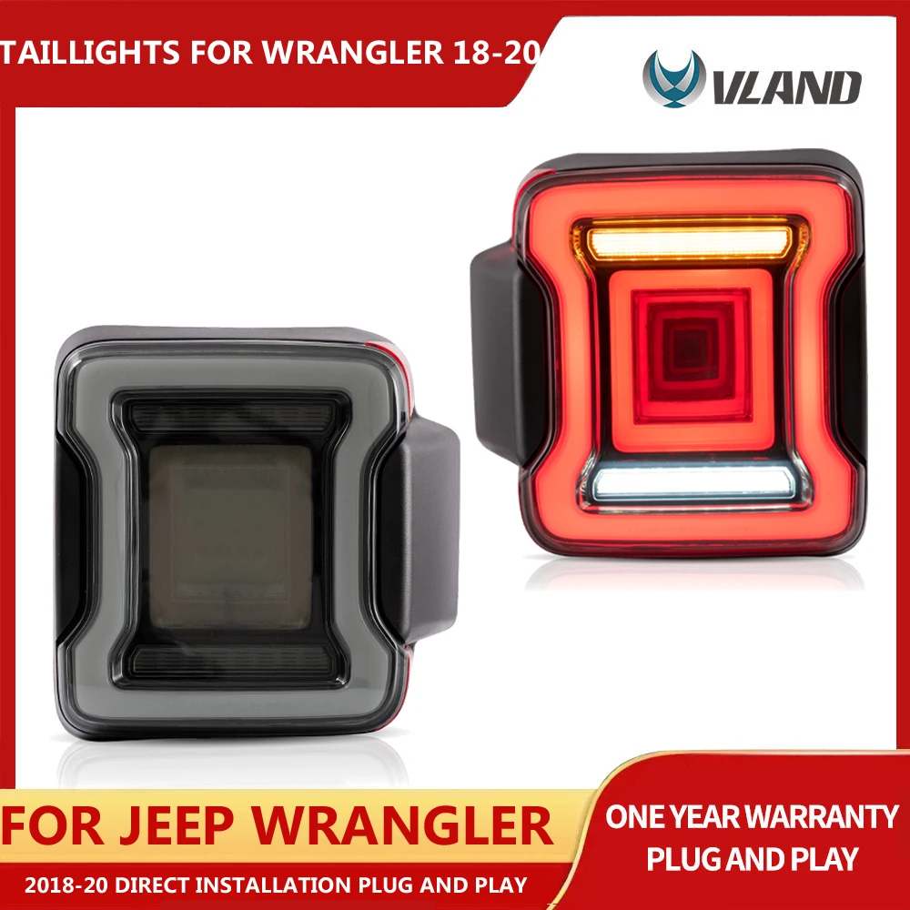 Vland Led Tail Light Rear Turn Signal Back Up Drl For Jeep Wrangler Jl 2018 2019 2020