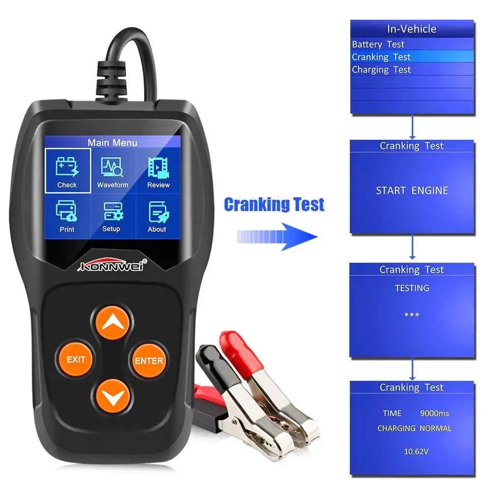 Kw600 12V Rilevatore Di Batterie Per Auto Batteria Rilevatore Di Batterie Per Auto Test Della Batteria Dell'Auto Attrezzatura Diagnostica Per Auto Kw 