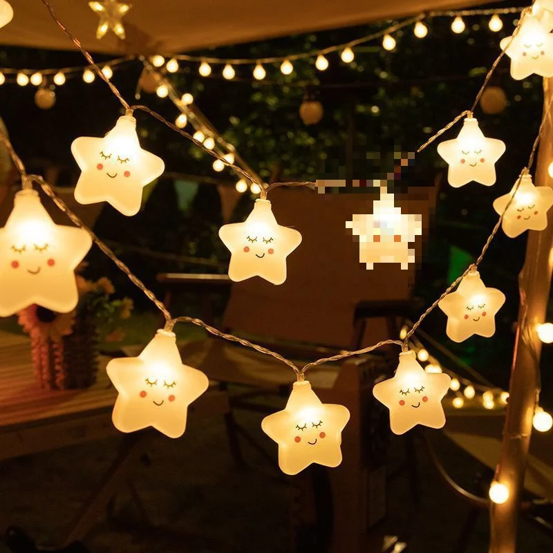 2023 Star Led String Lights Atmosfera Interna Decorazione Natalizia Girl Room Battery Lights Outdoor Waterproof Outdoor 036