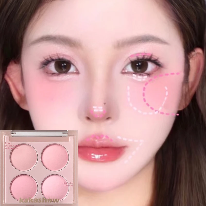 Peach Blush Makeup Palette Viso Nutriente Pigmento Minerale Guancia Fard Polvere Matte Rouge Contour Shadow Palette Cosmetici