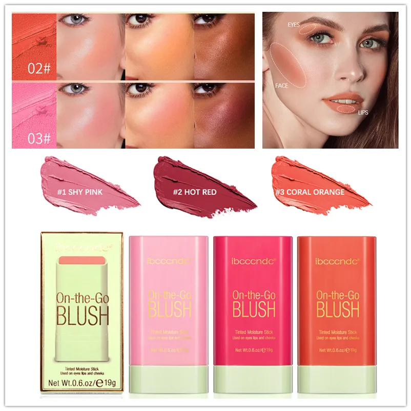 Pixi Peach Blush Face Moisturizer Fard Makeup Waterproof Blush Cream Ruby Rose Makeup Cheek Natural Blusher Cosmetico Coreano