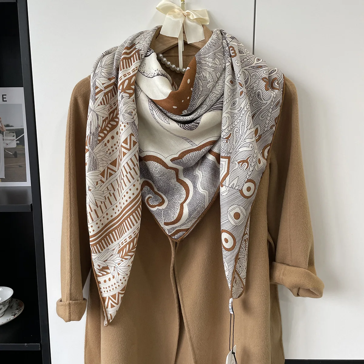Sciarpa Invernale 2023 Sciarpa In Cashmere Di Seta Di Marca Di Lusso Da Donna Sciarpa Quadrata Incanto Amity Scialle Pashmina Fazzoletto Bandana Caldo