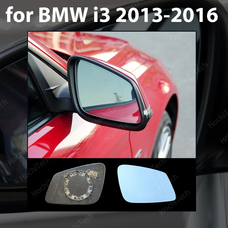 Vista Laterale Dell'Ala Specchio Elettrico Sinistro E Destro Vetro Blu Riscaldato Per Bmw I3 I01 I3 S Elettrico I3 Range Extender 2013-2016