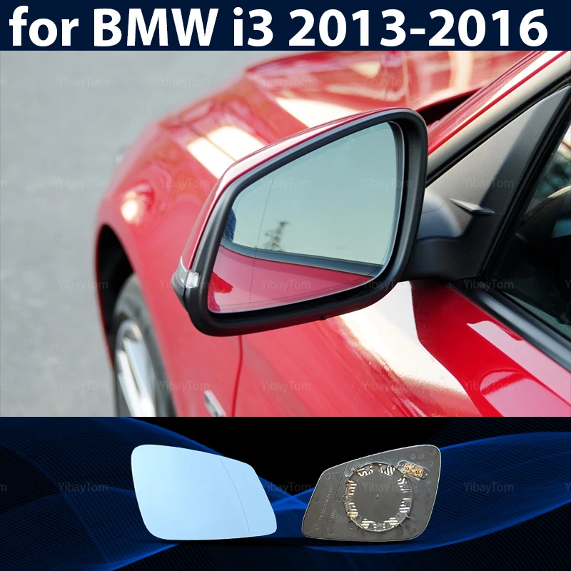 Vista Laterale Ala Elettrica Per Bmw I3 I01 I3 S Extender Elettrico I3 Range 2013-2016 Vetro Specchio Sinistro E Destro Riscaldato Blu