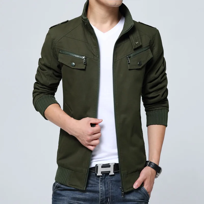 Bomber Bomber Uomo Moda Casual Giacca A Vento Cappotto Uomo 2022 Primavera Autunno New Hot Outwear Stand Slim Giacca Militare Uo