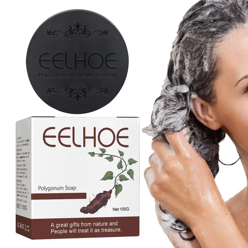 Polygonum Shampoo Oscurante Per Capelli Sapone Bar Riparazione Grigio Bianco Colore Dei Capelli Al Nero Shampoo Sapone Shampoo Nutriente Per Capelli S