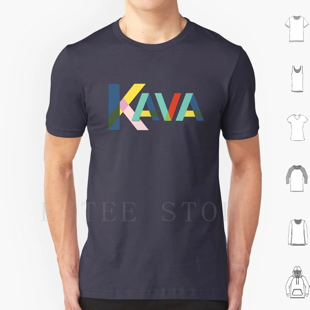 Kava Tipografia Design T Shirt Stampa Cotone Kava Kava Kava Grog Kava Krunk Kava Art Kava Inspired Art Acquista Kava Drink Kava Kava
