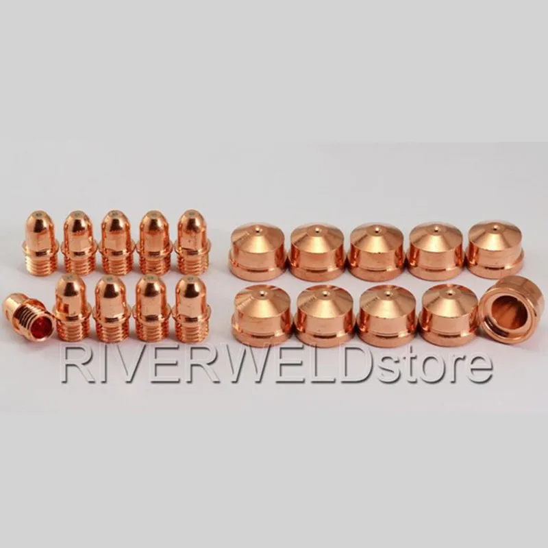 10Pcs C1376 Al Plasma Elettrodi + 10Pcs 1371 Tips Cebora Cp160 Hp100 Mp100 Cb100 Cb150 Pr0034