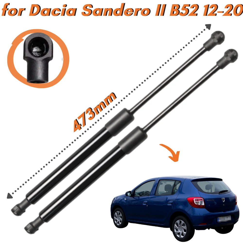 Qty(2) Puntoni Del Bagagliaio Per Dacia Renault Sandero B52 Hatchback 2012-2020 Portellone Posteriore Boot Lift Support Ammortizzatore Molle A Gas