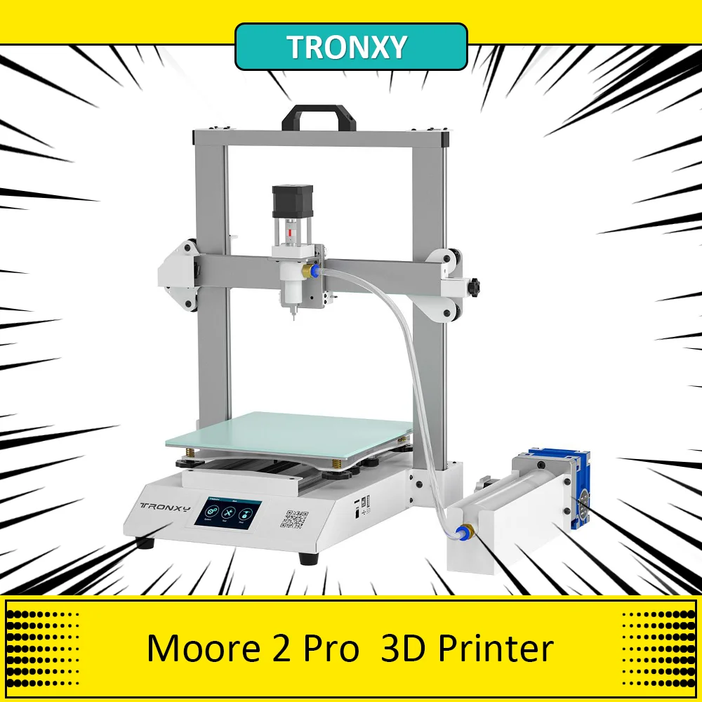 Stampante 3D Tronxy Moore 2 Pro Ceramic Clay Con Sistema Di Alimentazione Putter Elettrico, Velocità Di Stampa 40 Mm/S, Estrusore Ldm, Muslimah