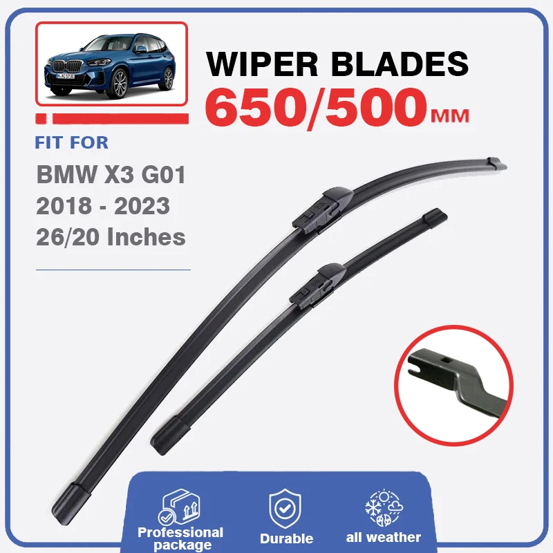 Set Di Spazzole Tergicristallo Per Bmw X3 X3M G01 2018 - 2023 Spazzole Per Parabrezza Anteriore Per Auto 2019 2020 2021 2022 Essuie Glace