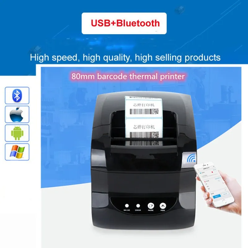 Nuovo Lancio Xprinter Xp-365B Stampante 80Mm A Buon Mercato Termica Codice A Barre Prezzo Stampante Lancio Stampante Termica Usb O Interfaccia Bluetoo
