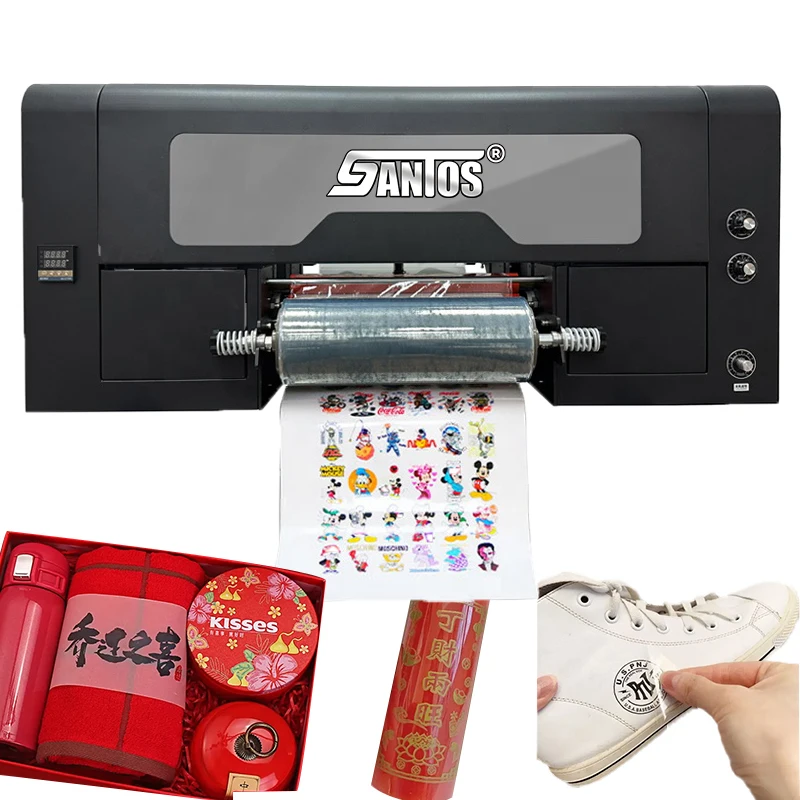 Stampante Premium A3 Uv Dtf Vibrant Crystal Clear Stickers Etichette Trasferimento Pellicola 30Cm Uv Dtf Stampante Laminatore