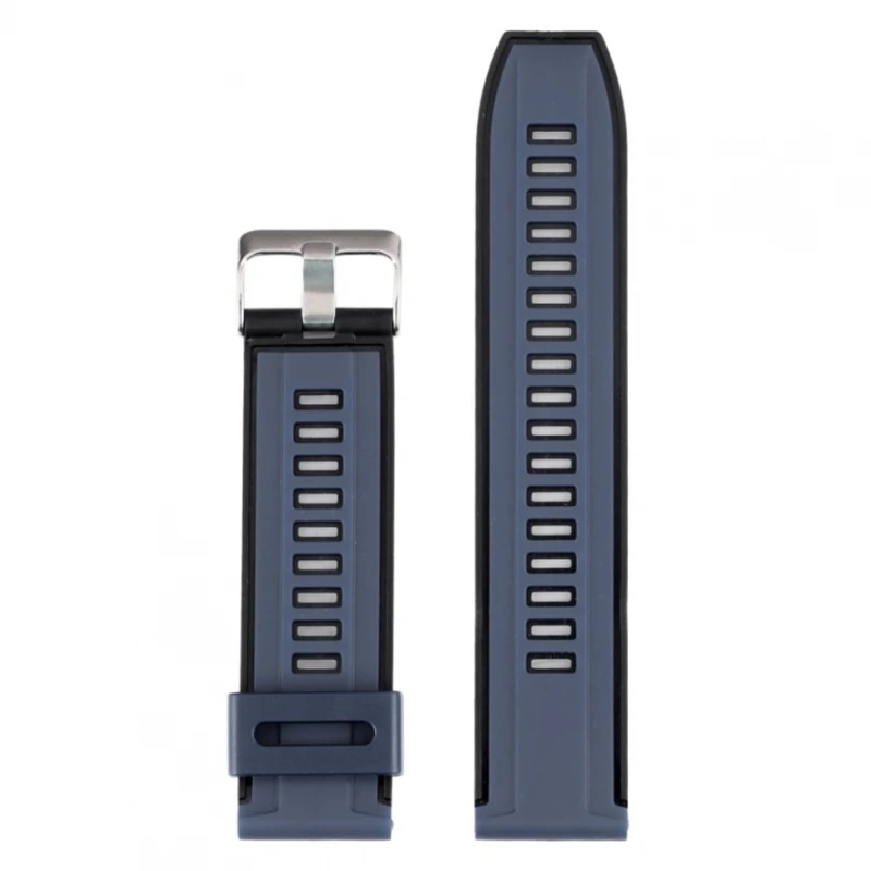Cinturino Compatibile Con Samsung Watch Xiaomi Garmin Huawei 22Mm Blu Nero # Huawei: Watch Gt 3 46Mm, Watch Gt Runner, Watch 3, Watch 3 Pro, Watch Gt 