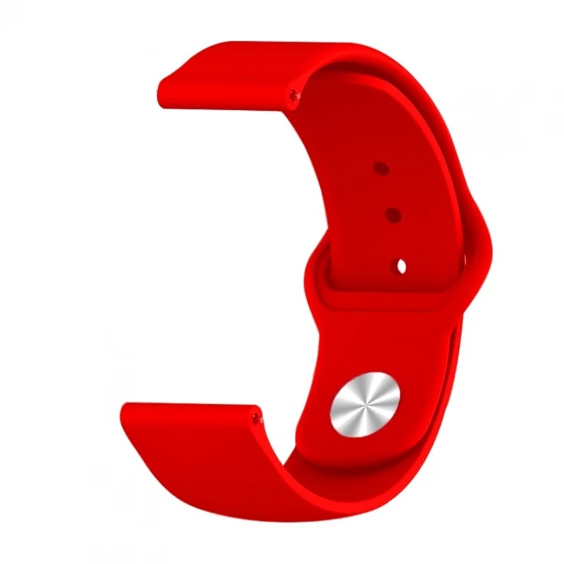 Cinturino Compatibile Con Samsung Xiaomi Garmin Huawei 22Mm Pulsante Rosso # Huawei: Watch Gt 3 46Mm, Watch Gt Runner, Watch 3, Watch 3 Pro, Watch Gt 