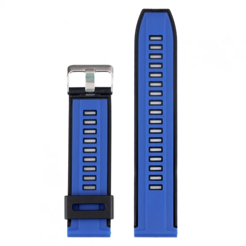 Cinturino Compatibile Con Samsung Watch Xiaomi Garmin Huawei 22Mm Nero Blu # Huawei: Watch Gt 3 46Mm, Watch Gt Runner, Watch 3, Watch 3 Pro, Watch Gt 