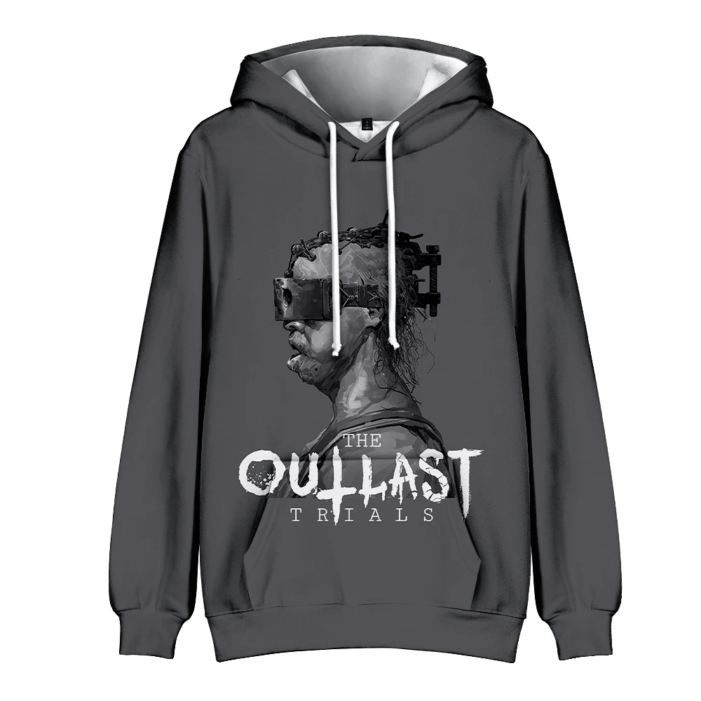 The Outlast Trials Felpa Con Cappuccio Donna Uomo Stampe 3D Felpa Con Cappuccio Moda Streetwear Pullover Tuta