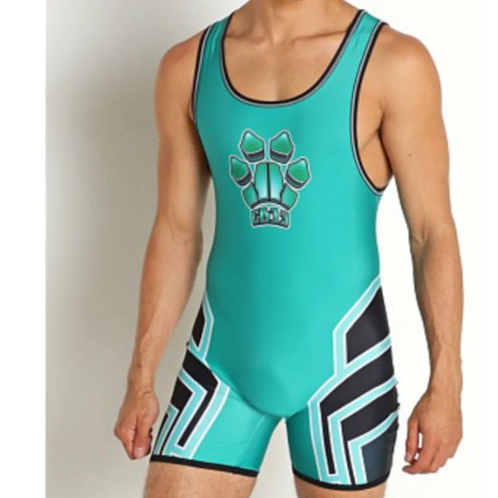 2023 Wrestling Clothes One Piece Men'S Freestyle Wrestling Clothes Training Professional Competition Collant Per Sollevamento Pesi