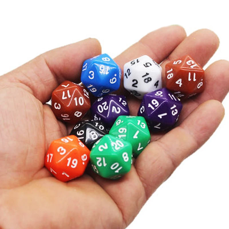 10 Pz Giochi Divertenti 20 Lati Dadi Giocattoli Di Apprendimento Montessori Infantil Juegos De Mesa Famiglia Divertidos Giochi Per Bambini