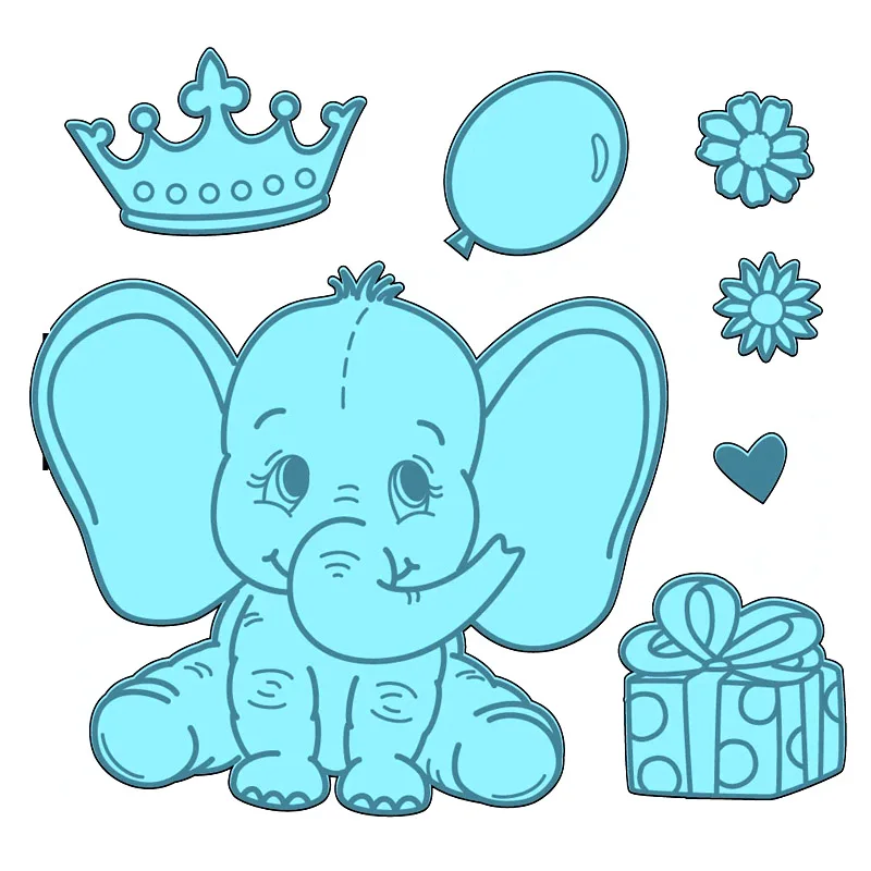 Elephant Queen Dream Big Clear Stamp And Cutting Dies Album Di Carte Fai-Da-Te Crea Scrapbook Artigianato Stencil Nuovi Rifornimenti 2020