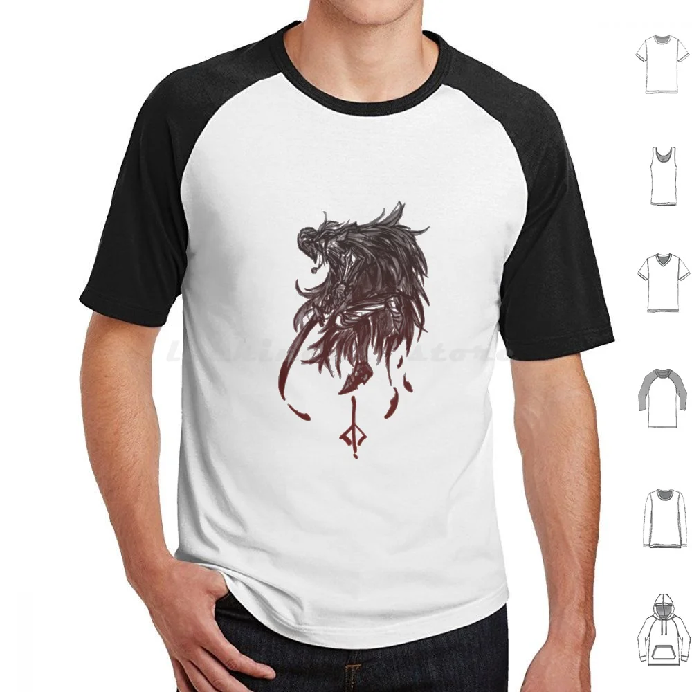 Maglietta Bloodborne Big Size 100% Cotone Bloodborne Dark Souls Souls Dark Blood Hunter Game Gaming Horror Soulsborne Ps4 Video