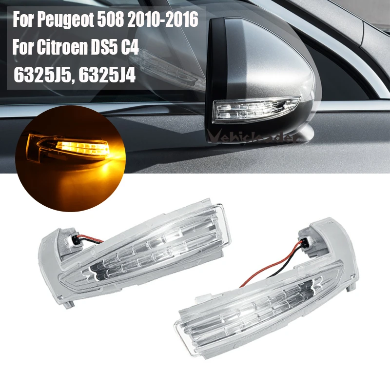 Auto Specchietto Laterale Spia Lato Destro/Lato Sinistro Lato Conducente Lato Passeggero Ripetitore Lampada Per Peugeot 508 Citroen Ds5 C4