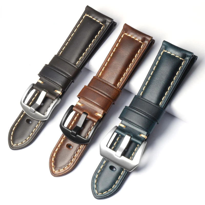 Cinturino Per Orologio In Pelle Bovina Retrò Per Panerai Hamilton Citizen Iwc Rolex Casio Cinturino In Vera Pelle Accessori Per Cinturino 20Mm 22Mm