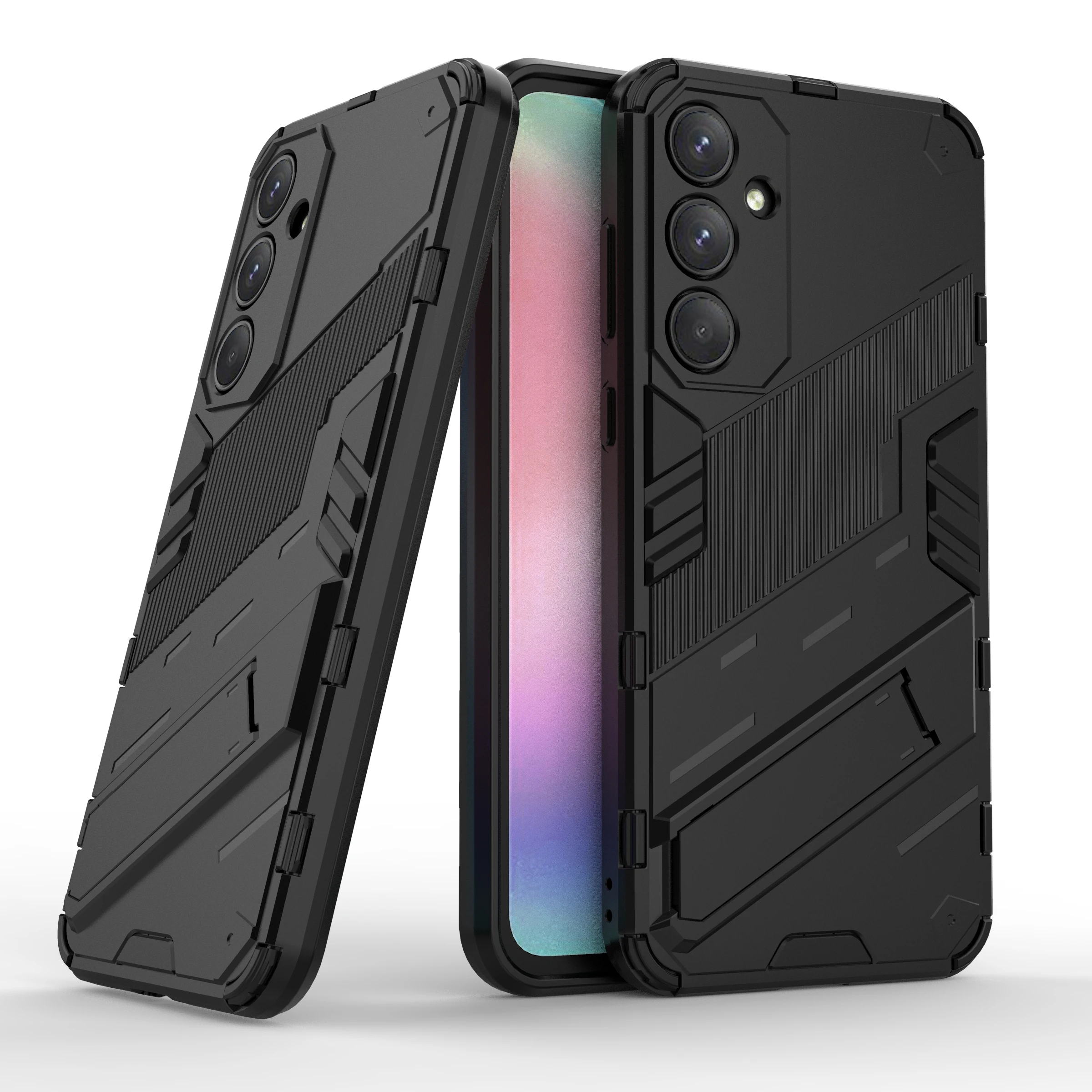 Per Samsung Galaxy A55 Custodia Shell Para Punk Phone Holder Armor Case Per Samsung Galaxy A55 Cover Per Samsung Galaxy A55 A35 A15