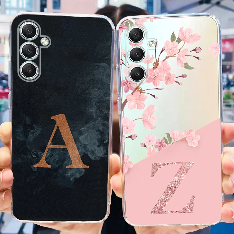 Per Samsung Galaxy A35 5G Custodia A25 2023 Nuove Lettere Cover Custodie In Silicone Trasparente Per Samsung A35 A 25 Galaxy A25 Soft Fundas