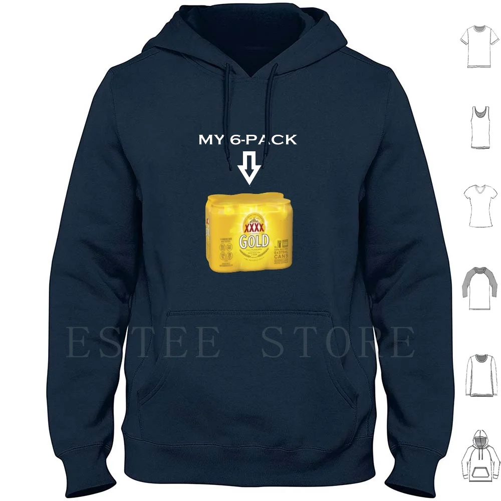 My 6-Pack ..... Of Xxxx Gold Felpa Con Cappuccio Manica Lunga Xxxx Gold 4X Gold 4X Beer Australian Aussie Australian Beer Australian Gold
