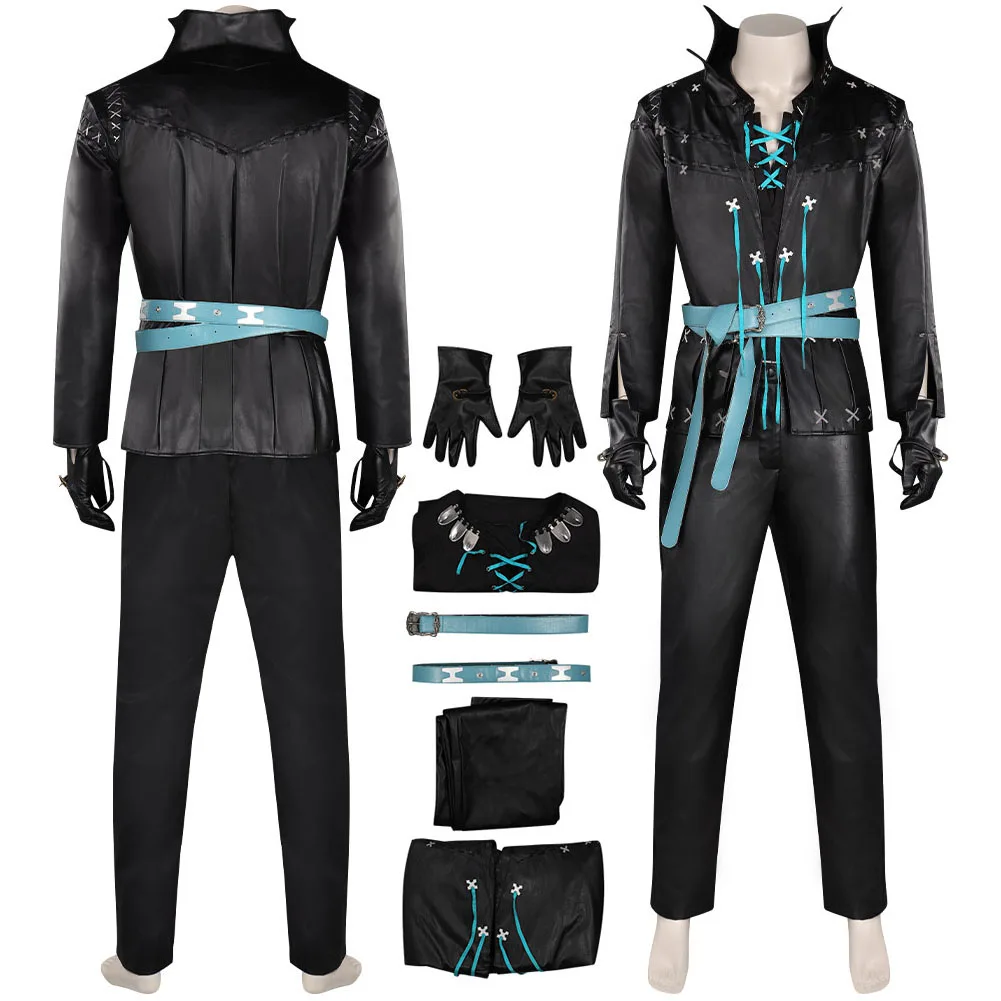 Ff Xvi Final Fantasy Cidolfus Telamon Cosplay Costume Cappotto Pantaloni Guanti Cintura Outfit Ragazzi Uomini Adulto Halloween Carnival Party Suit