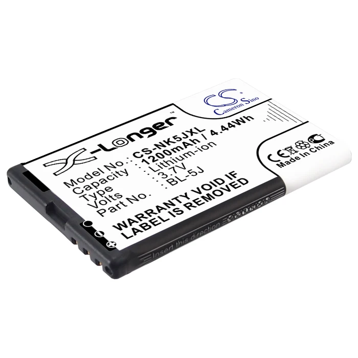 1200Mah Bl-5J Della Batteria Per Il Nokia Lumia 520 X1-00 Lumia 526 Lumia 521 N900 Lumia 530 Asha 201