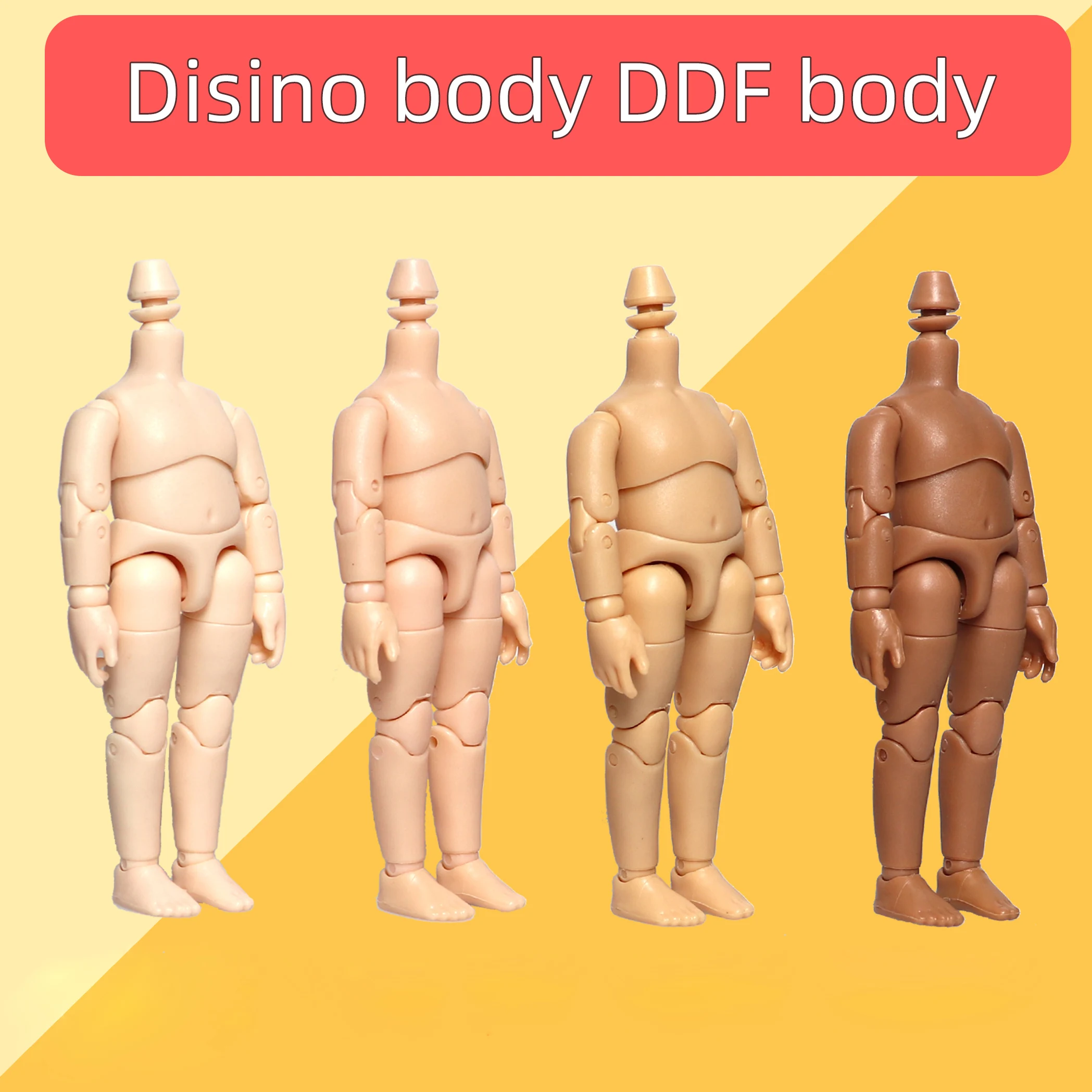 Disono Ddf Body Doll Bjd Body Per Gsc Clay Head, 1 / 12Bjd Doll Head Ob11 Joint Body Set Di Mani Di Ricambio