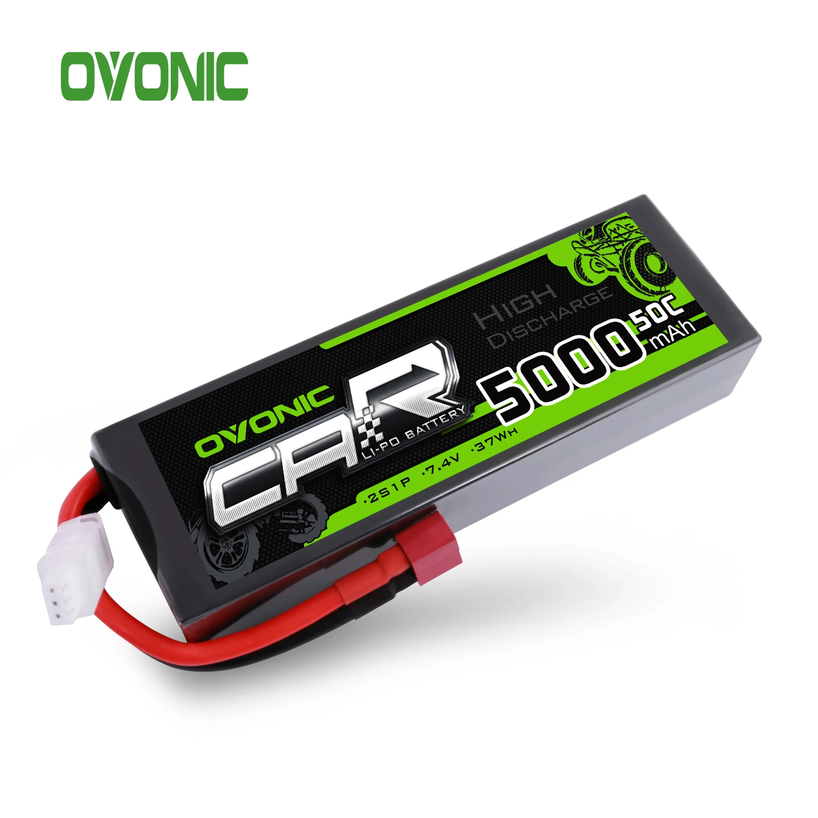 Batteria Lipo Ovonic Lipo 2S 50C 2S 7.4V 5000Mah Con Batteria Lipo Rc Con Custodia Rigida Dean Plug Per Camion Auto 1/10 Rc