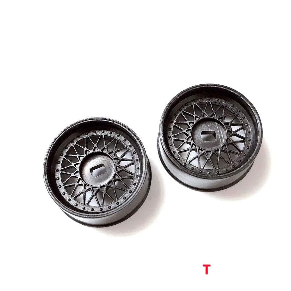 Gt55Racing Mini-Z Awd Bbs Ruote In Plastica Nere (Diametro 20Mm, 2 Pezzi)
