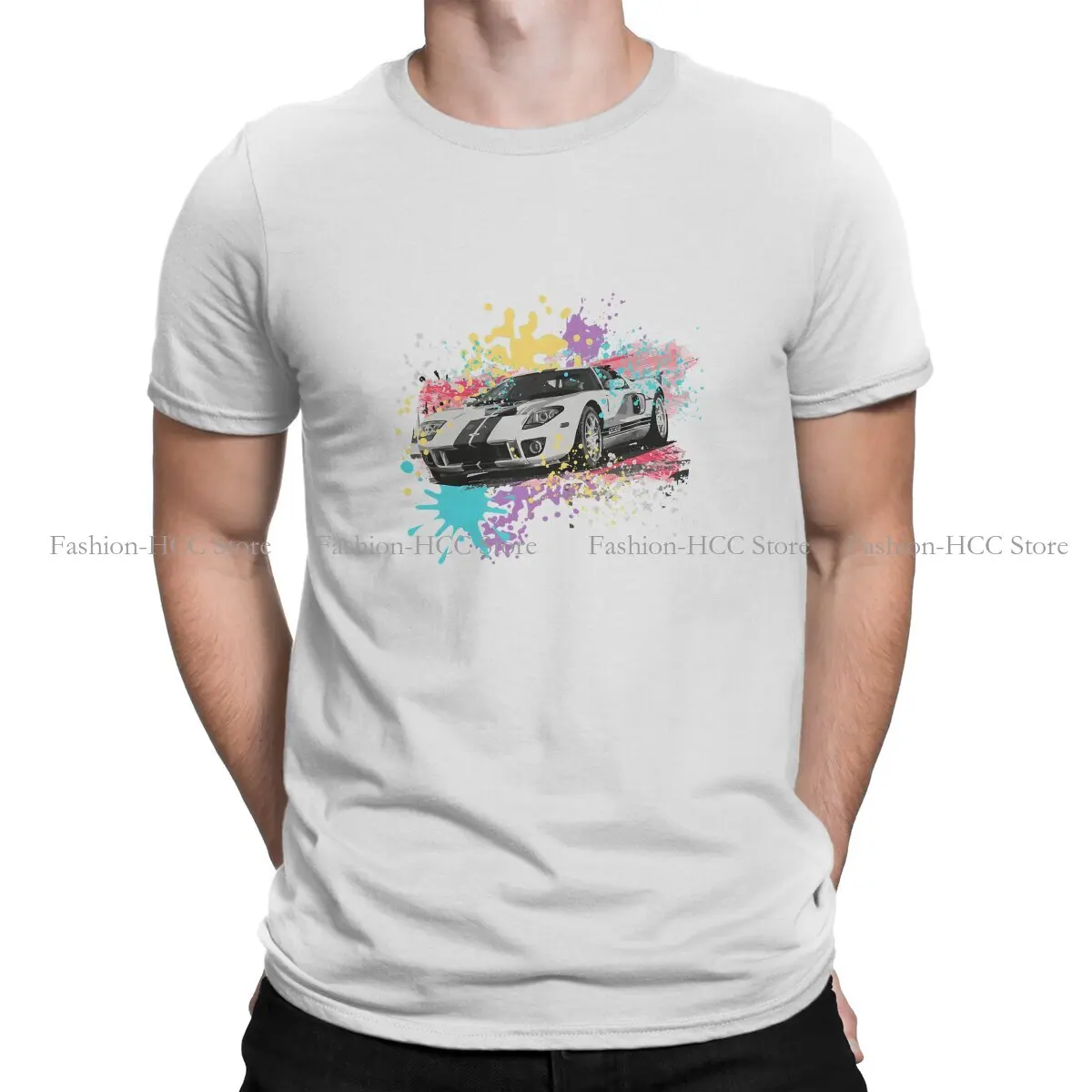 Paint Splatter Moda Poliestere Magliette Forza Motorsport Uomo Stile Streetwear T Shirt Girocollo