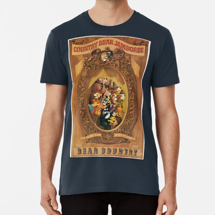 Country Bear Jamboree Bear Country Poster ( Distressed ) T Shirt Country Bear Jamboree Country Bears Animatronic Animatronics