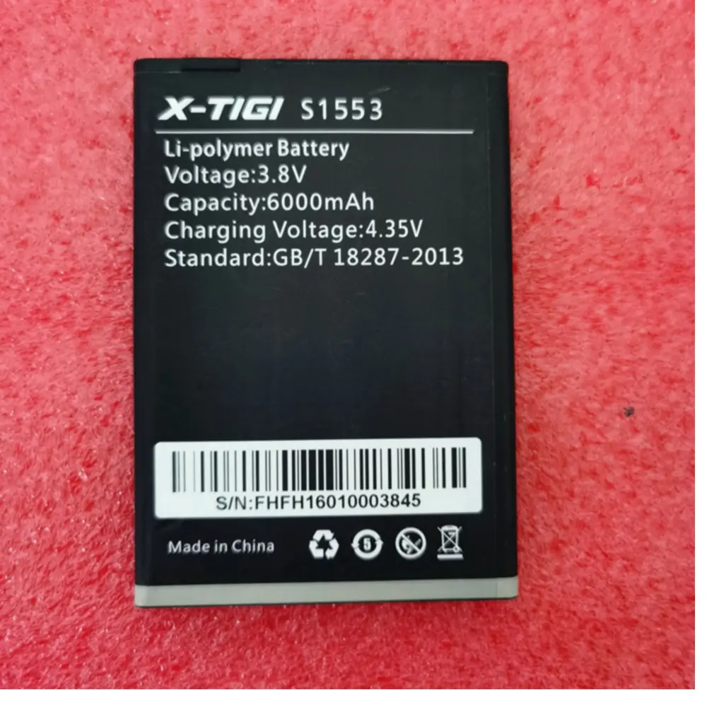 Batteria Originale 6000Mah Batterie Del Telefono Delle Cellule Di 3.8Vdc Per X-Tigi S1553