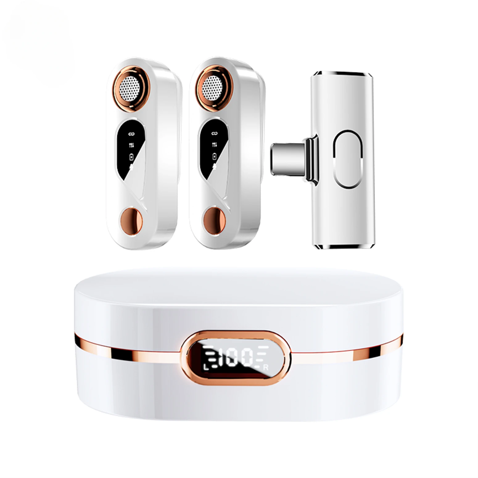 Wireless Lavalier Mic Micro Podcast Registrazione Microfono Inalambrico Telefono Professionale Mini Laviere Microfono Vendita Calda